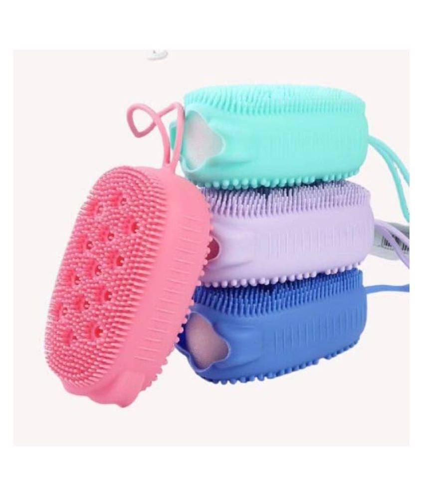 Fast Foaming Double-Sided Silicone Bath Shower Body Brush For Soft Deep Cleaning No Handle Body Brush Pack of 2 Fast Foaming Double-Sided Silicone Bath Shower Body Brush For Soft Deep Cleaning No Handle Body Brush Pack of 2