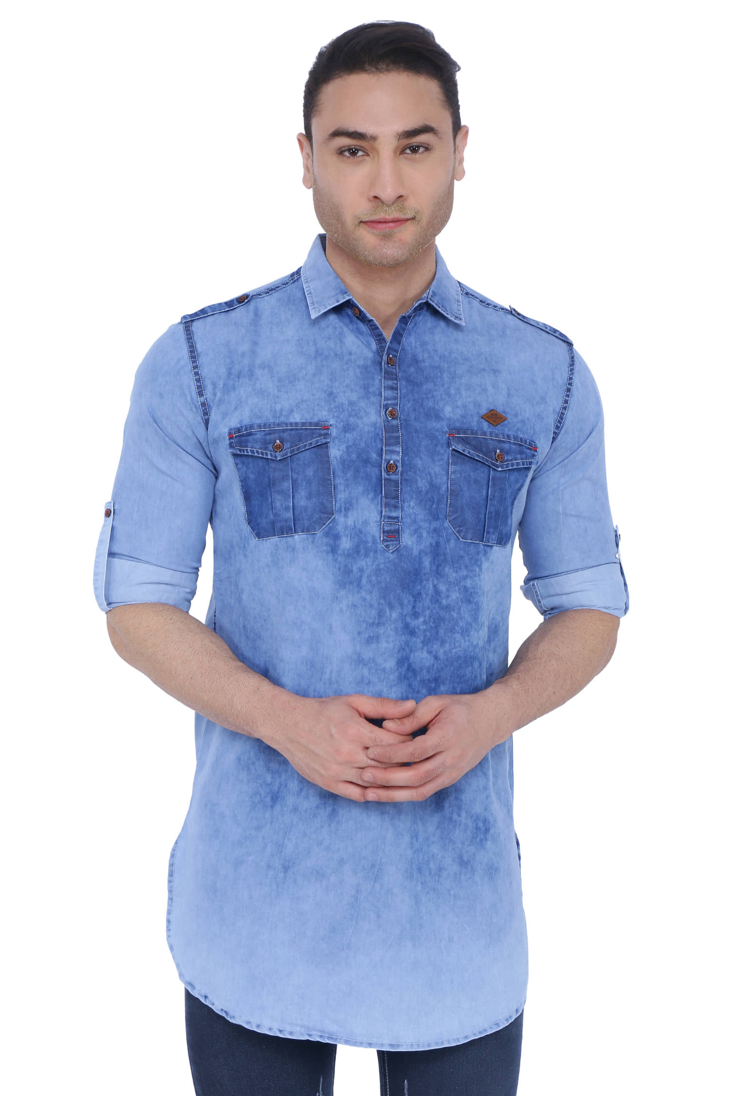 Kuons Avenue Blue Cotton Kurta Single - Kurtas & Kurta Sets | Buy online on ZillyBuy