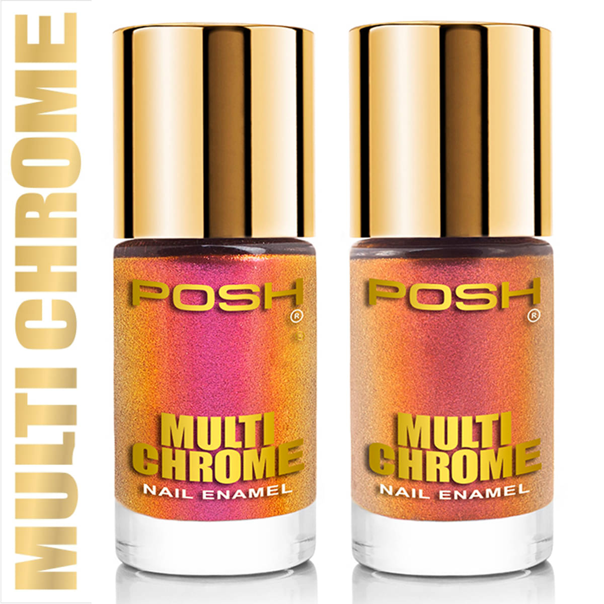     			Posh Nail Polish Multi Multichrome Pack of 2 18 mL