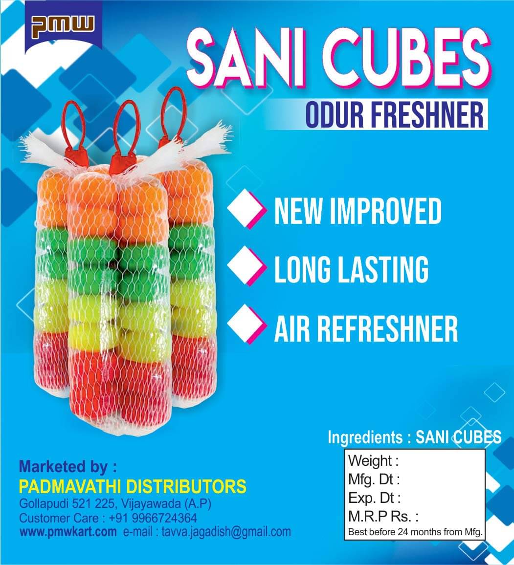     			Sanitary Cubes - Naphthalene Cubes - Urinal Cubes - 3 Sets - 36 Cubes