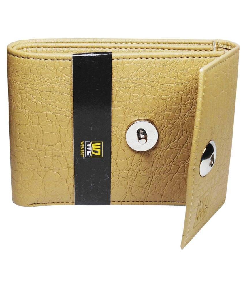     			WENZEST PU Beige Formal Long Wallet