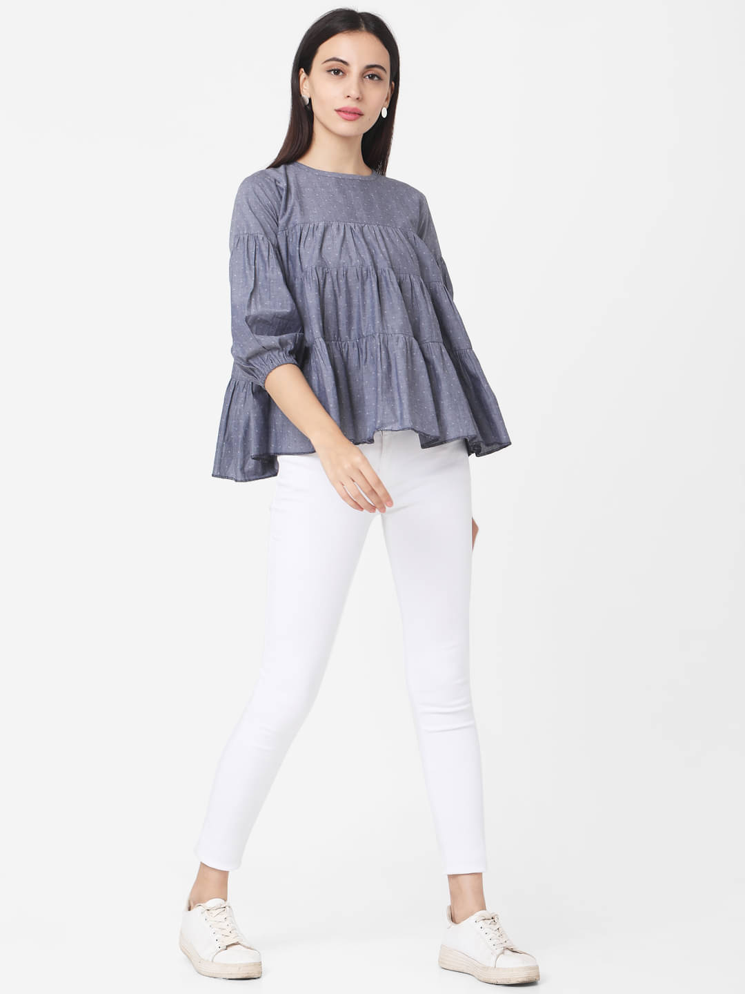 Aarrah Women's Cotton Tunic ( Grey ) Aarrah Women's Cotton Tunic ( Grey )
