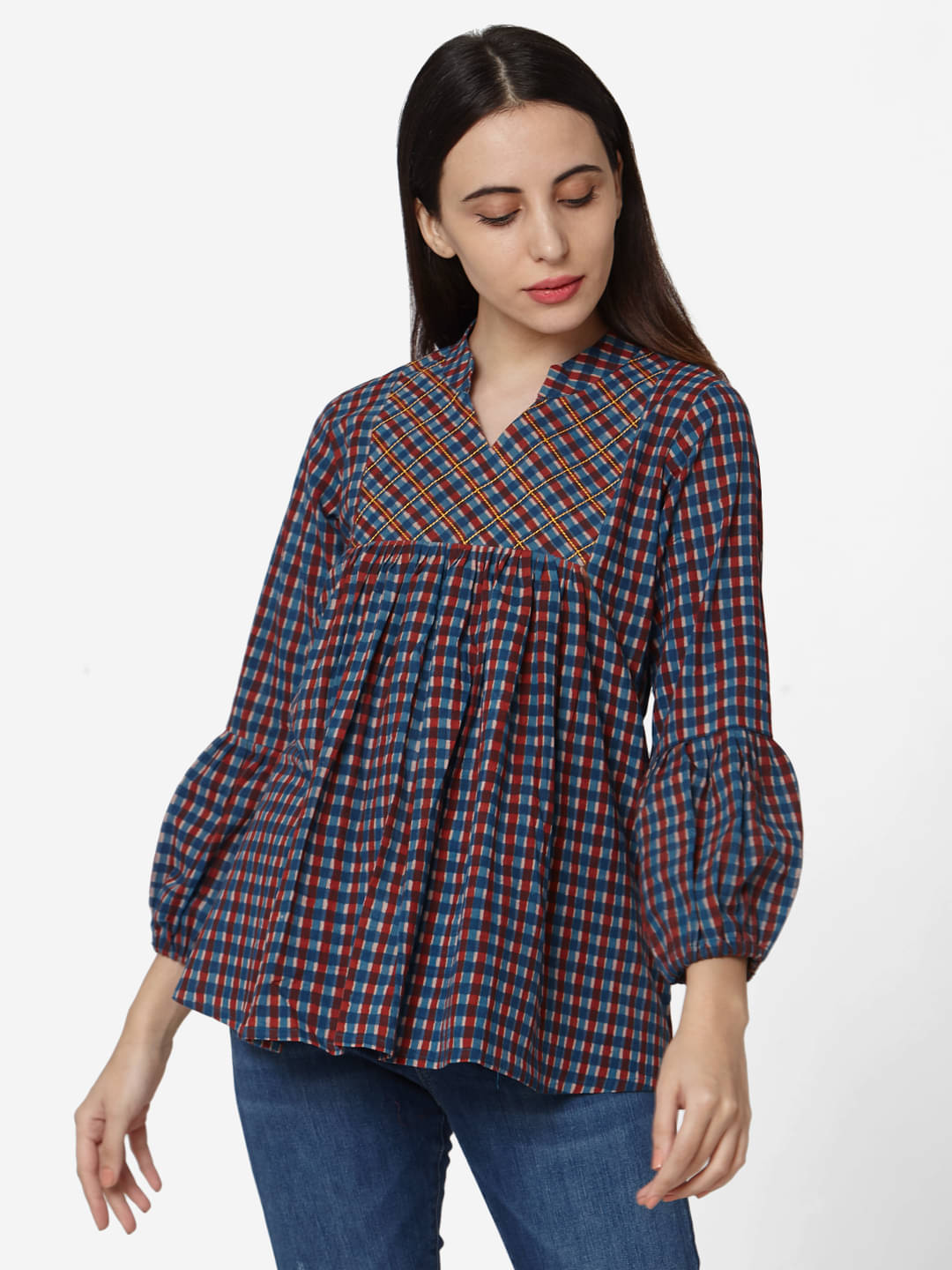     			Aarrah Women's Cotton Tunic ( Red )