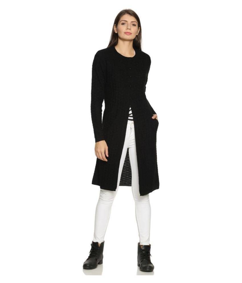Clapton Acrylic Black Buttoned Cardigans - Single Clapton Acrylic Black Buttoned Cardigans - Single