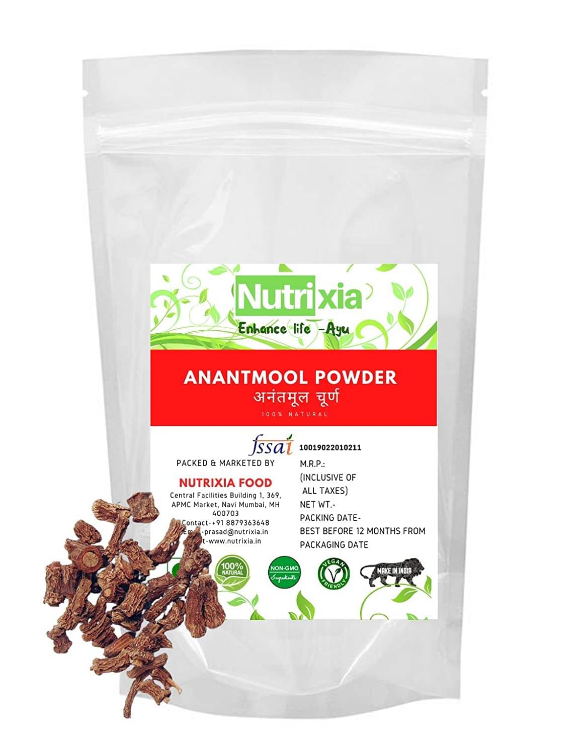 Nutrixia Food Anantmool Powder Hemidesmus Indicus Powder 50 Gm Pack of 1 Nutrixia Food Anantmool Powder Hemidesmus Indicus Powder 50 Gm Pack of 1