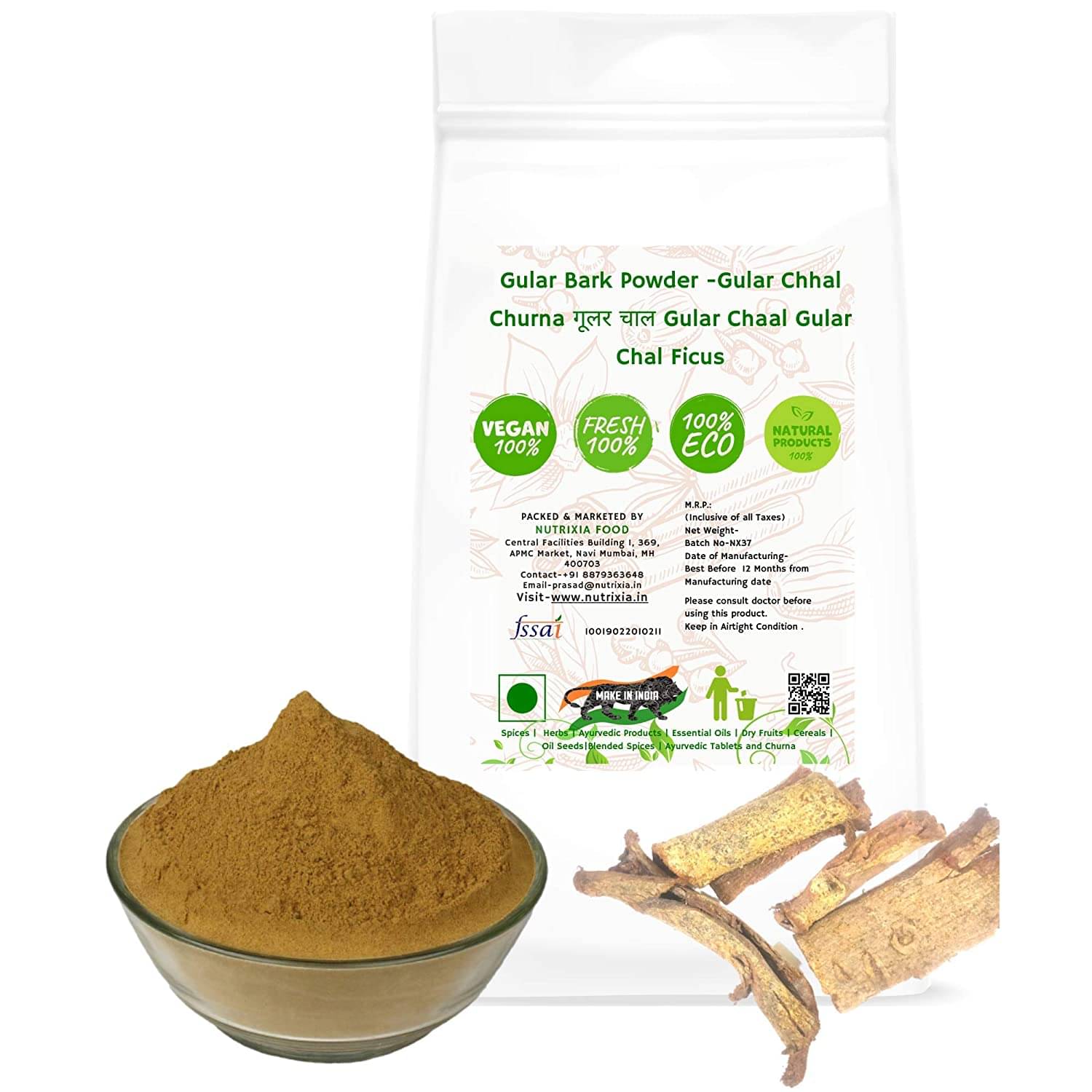    			Nutrixia Food Gular Bark Chaal Powder - Ficus Carica Powder 950 Gm Pack of 1