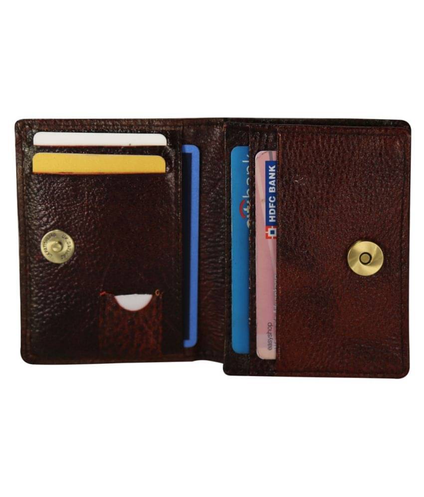     			STYLE SHOES Button Maroon Card Holder