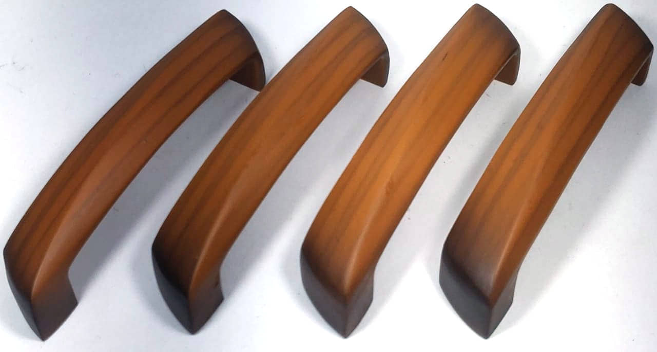 Home Decor Wood Finish(C.I) Cabinet Handles Colour: Teak wood Size: 100mm(Pack of 4 Pieces)