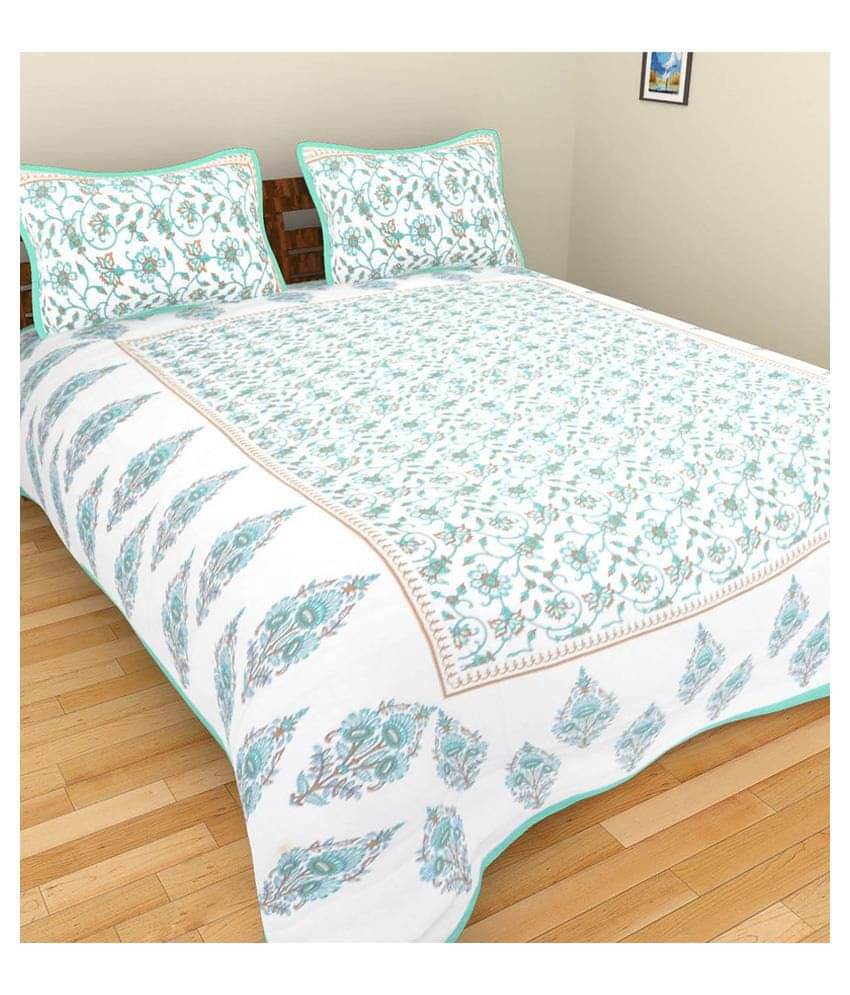 Uniqchoice Cotton Double Bedsheet ( White ) Uniqchoice Cotton Double Bedsheet ( White )