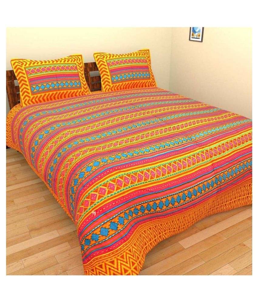     			Uniqchoice Cotton Double Bedsheet ( Assorted )
