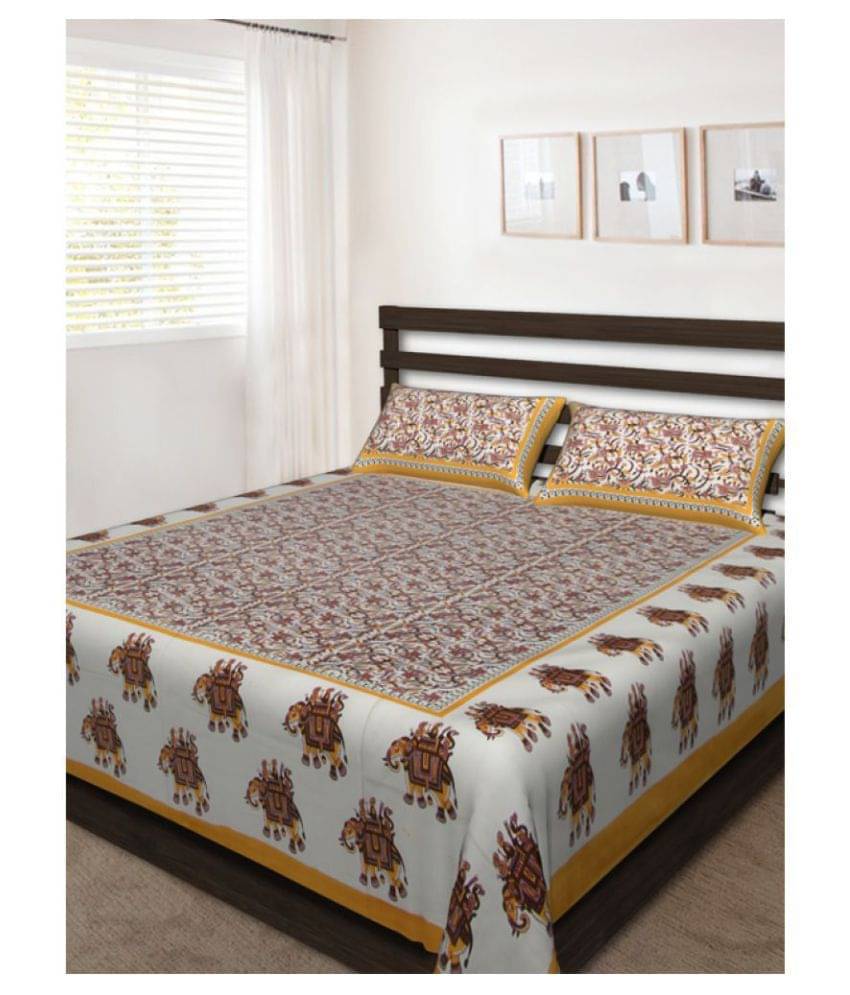     			Uniqchoice Cotton Double Bedsheet ( Assorted )