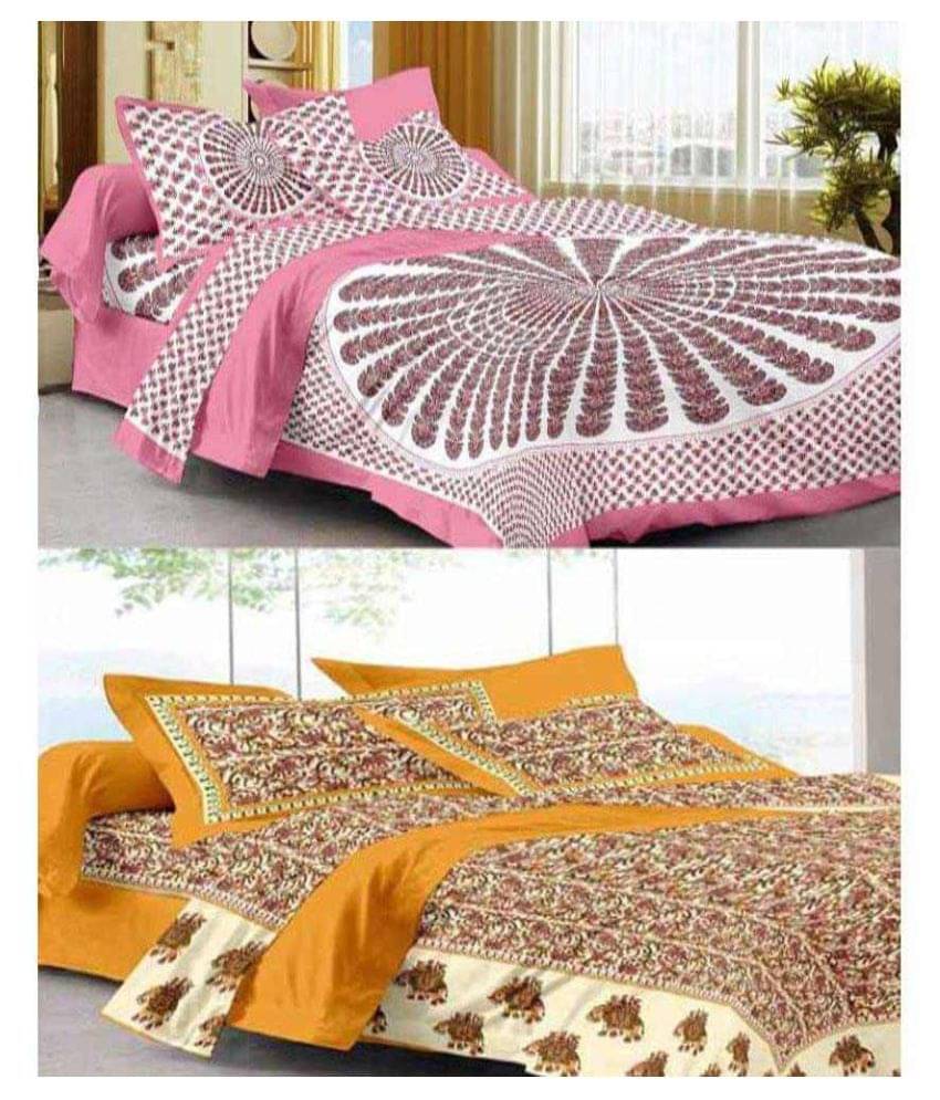     			Uniqchoice Cotton Double Bedsheet ( Assorted )