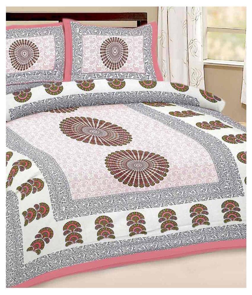     			Uniqchoice Cotton Double Bedsheet ( White )