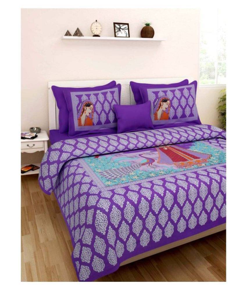     			Uniqchoice Cotton Double Bedsheet ( Orange )
