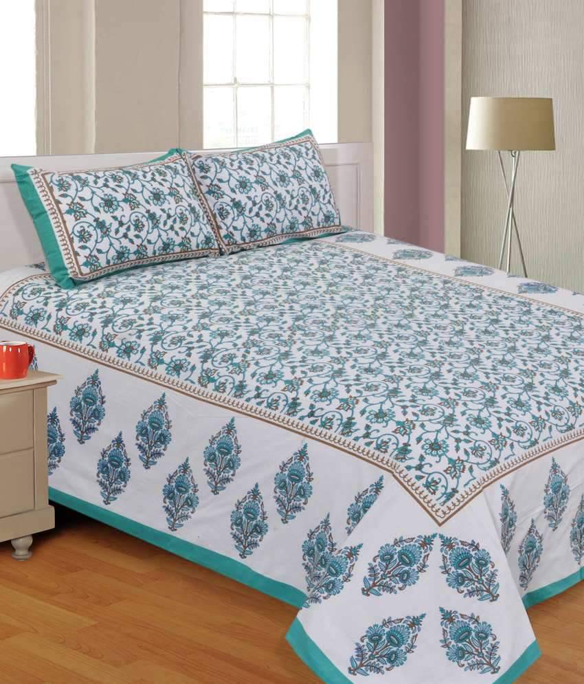     			Uniqchoice Cotton Double Bedsheet ( White )