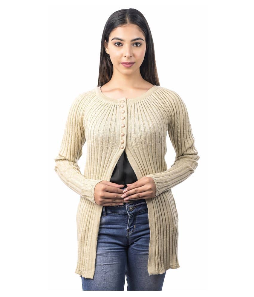 Varenyam Acrylic Shrugs - Beige