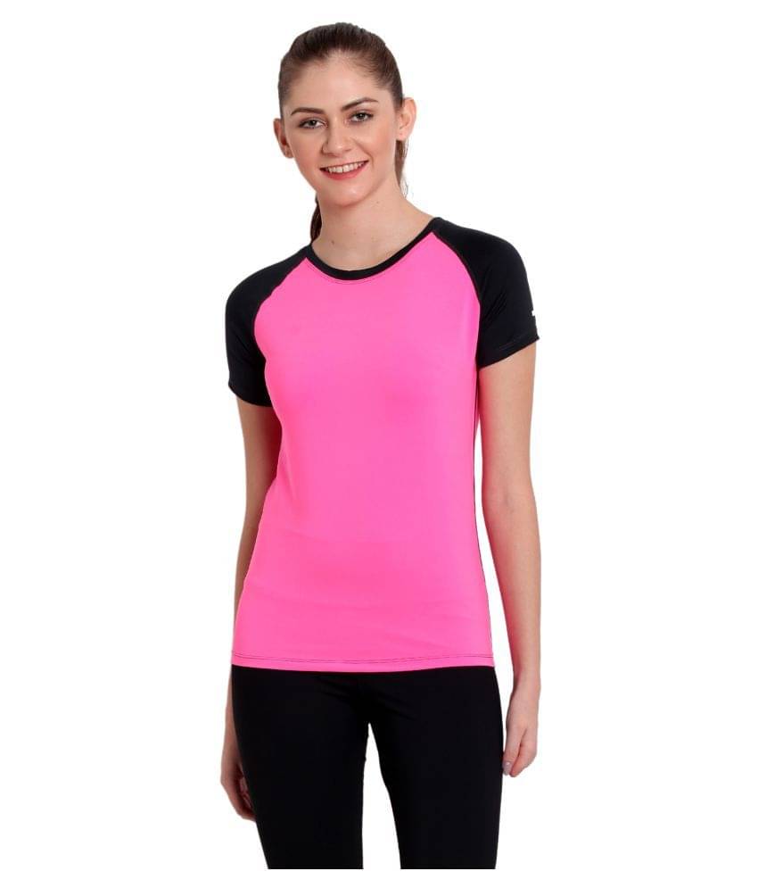     			Elina Pink Poly Spandex Tees