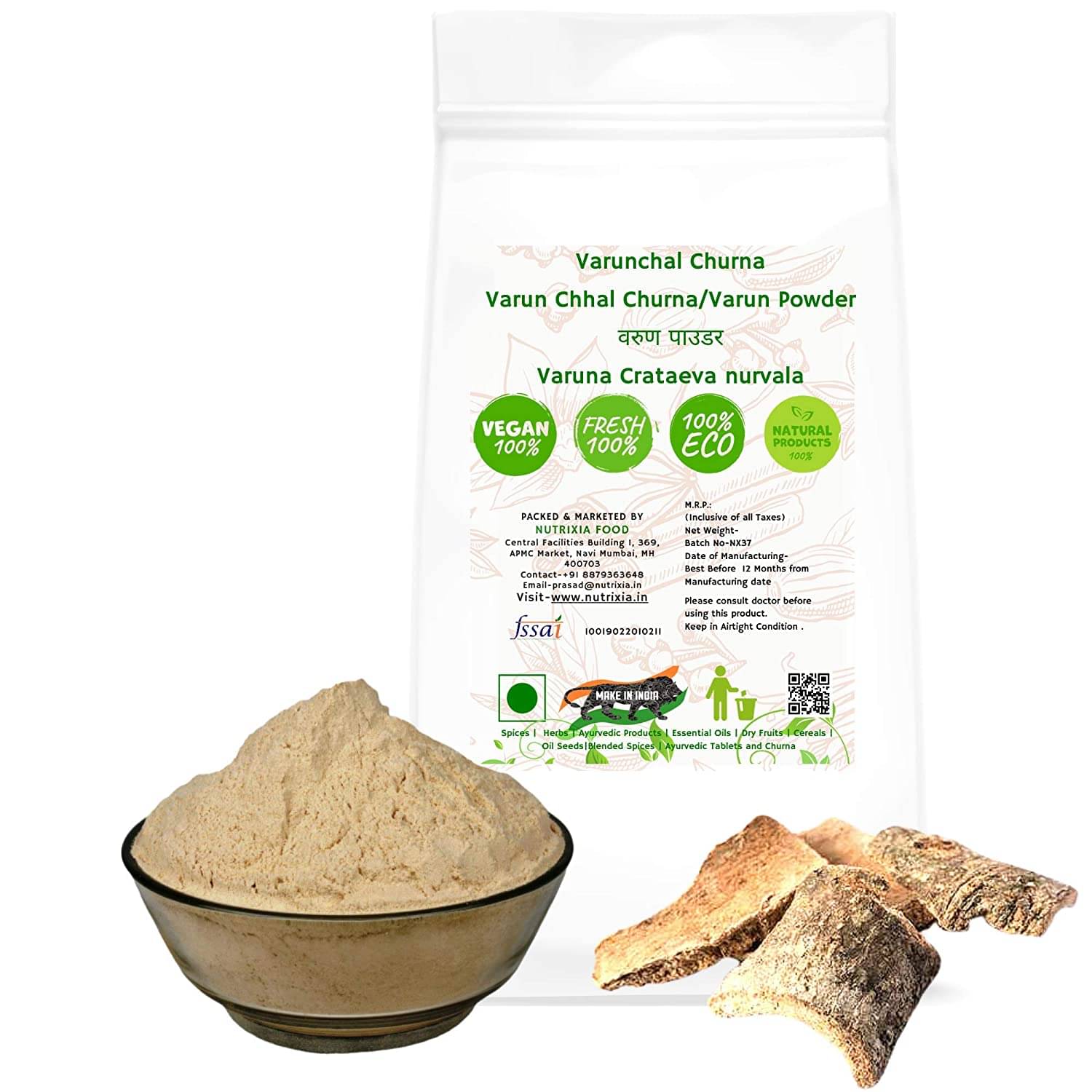 Nutrixia Food Varunchal Churna/Varun Chhal Churna Powder 500 Gm Pack of 1 Nutrixia Food Varunchal Churna/Varun Chhal Churna Powder 500 Gm Pack of 1