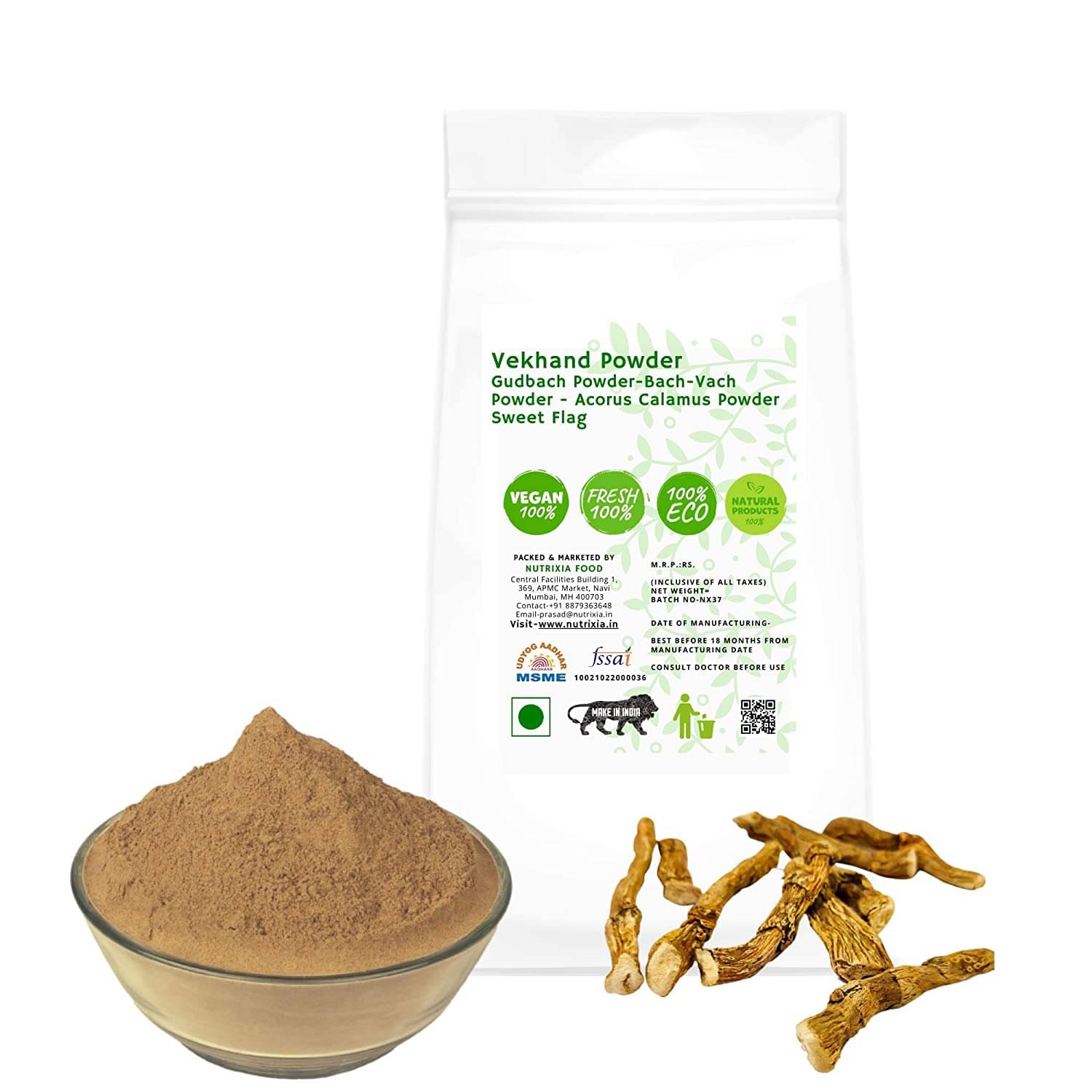 Nutrixia Food Vekhand Powder -Vach Powder Powder 950 Gm Pack of 1 Nutrixia Food Vekhand Powder -Vach Powder Powder 950 Gm Pack of 1