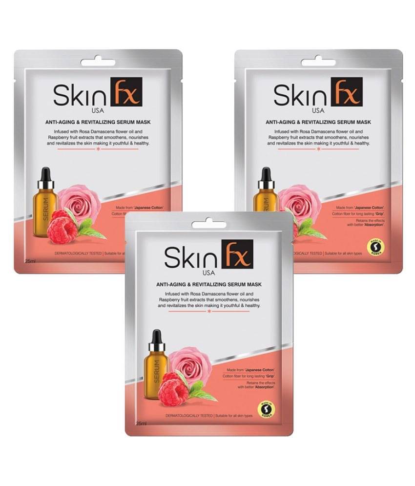     			Skin Fx Face Sheet Mask Masks 75 gm Pack of 3