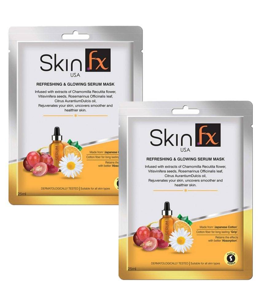     			Skin Fx Face Sheet Mask Masks 50 ml Pack of 2