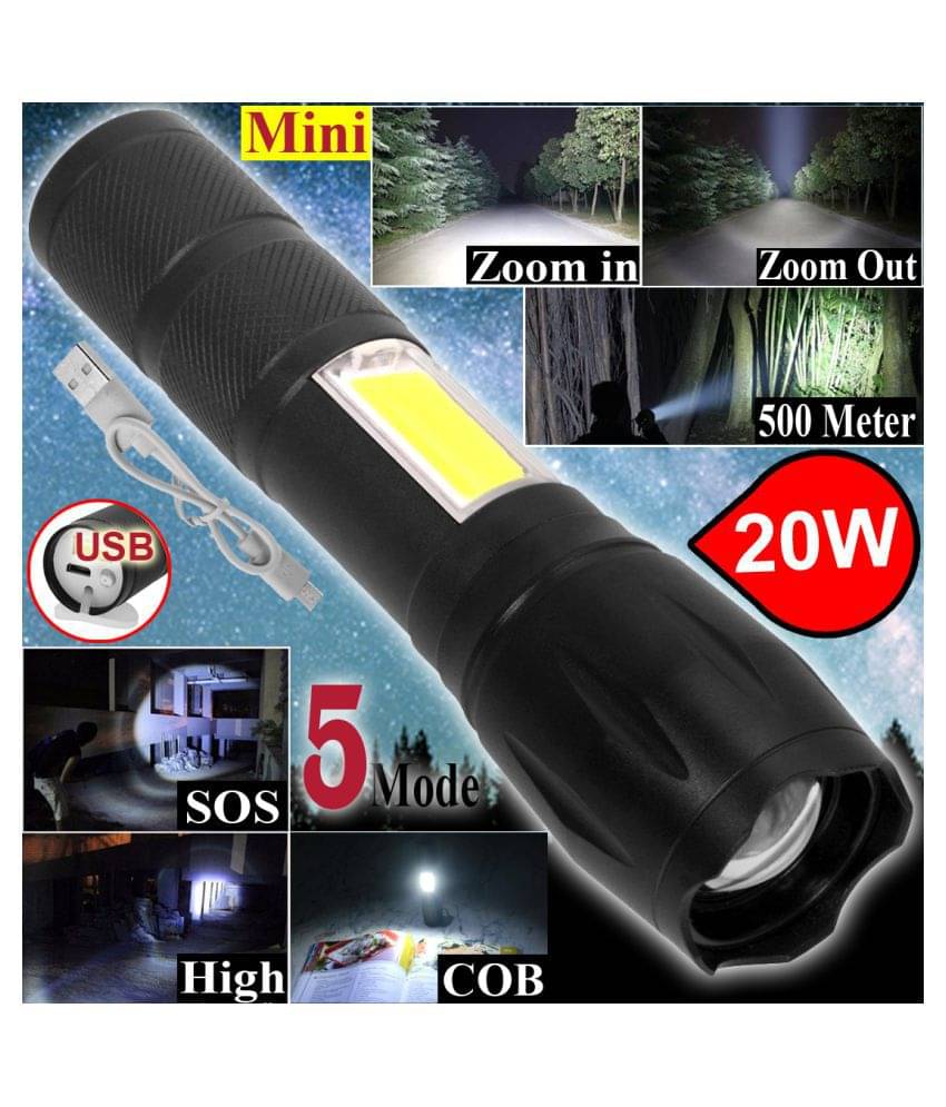     			Jm 20W Flashlight Torch 500 Meter 5 Mode - Pack of 1