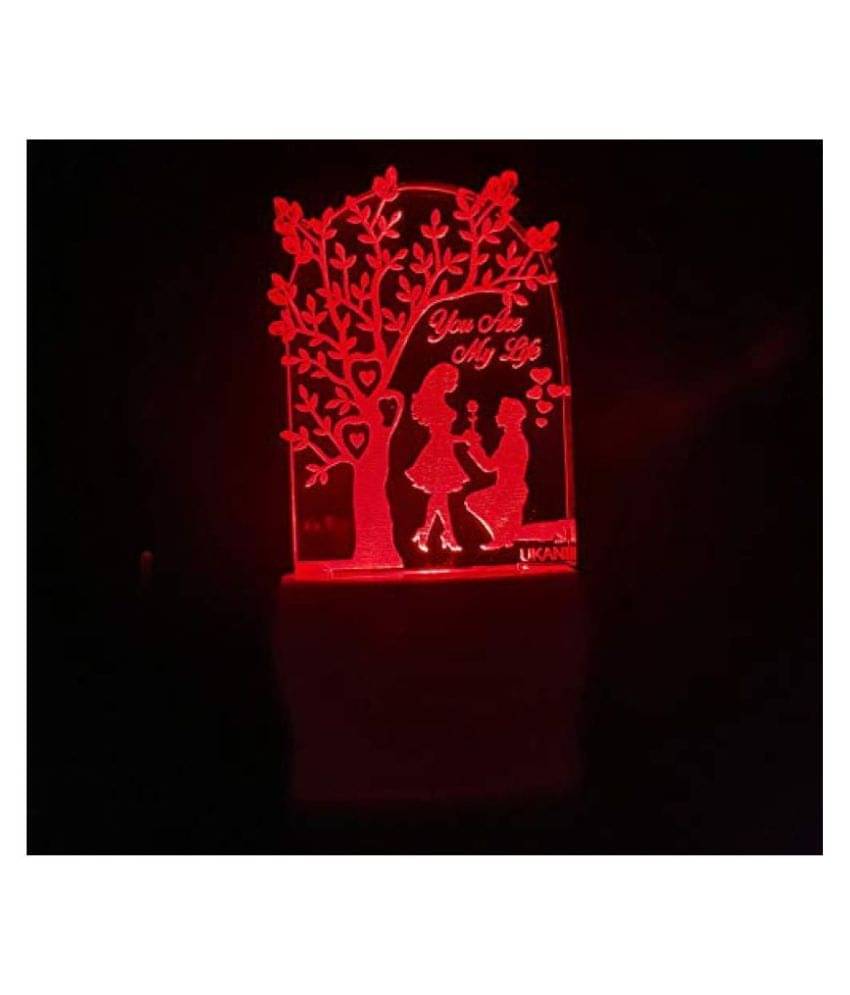 UKANI 3D Latest Love Tree with Couple Design Night Lamp for Bedroom/Gift Night Lamp Multi - Pack of 1 UKANI 3D Latest Love Tree with Couple Design Night Lamp for Bedroom/Gift Night Lamp Multi - Pack of 1
