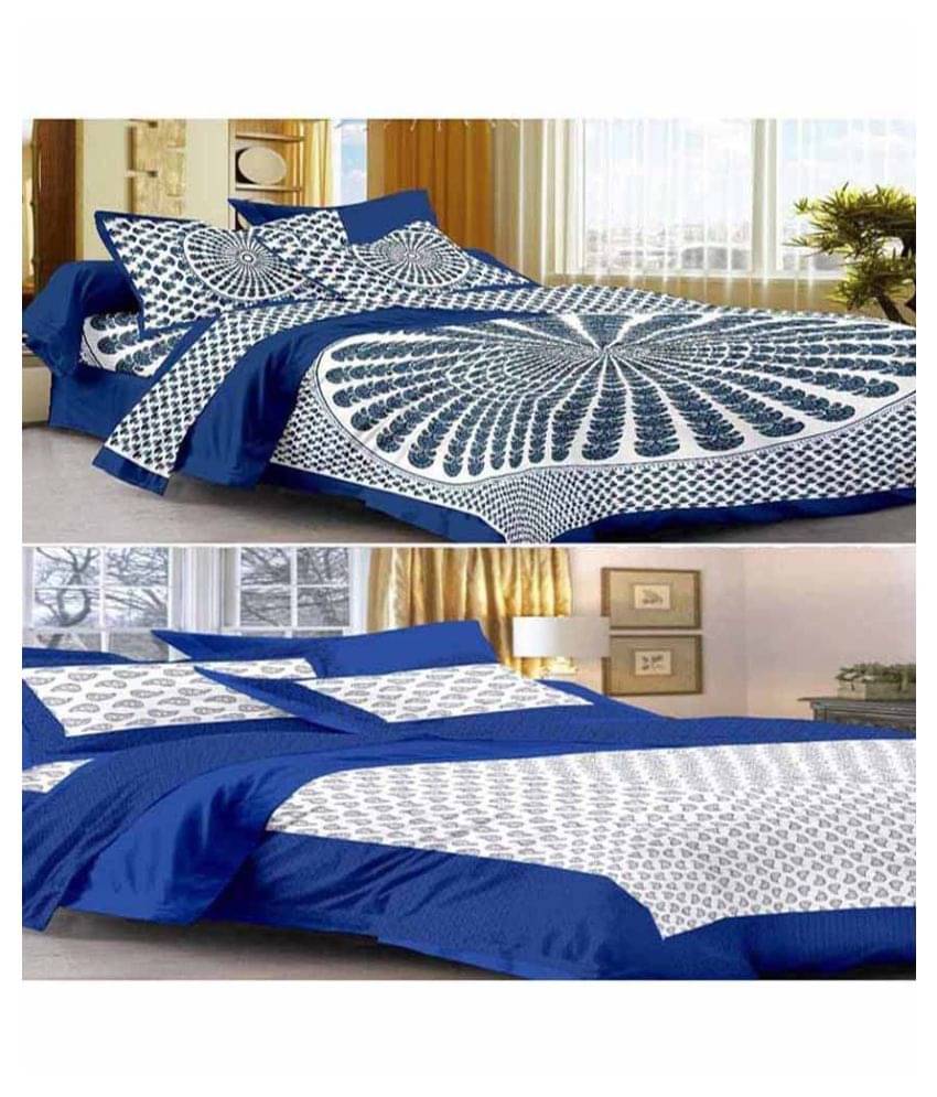 Uniqchoice Cotton 2 Double Bedsheets with 4 Pillow Covers ( 240 cm x 215 cm ) Uniqchoice Cotton 2 Double Bedsheets with 4 Pillow Covers ( 240 cm x 215 cm )