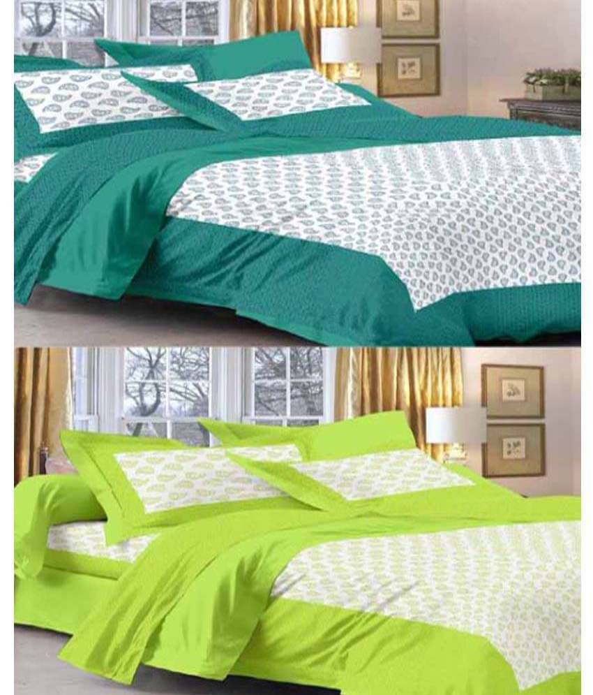Uniqchoice Cotton 2 Double Bedsheets with 4 Pillow Covers ( 240 cm x 215 cm ) Uniqchoice Cotton 2 Double Bedsheets with 4 Pillow Covers ( 240 cm x 215 cm )