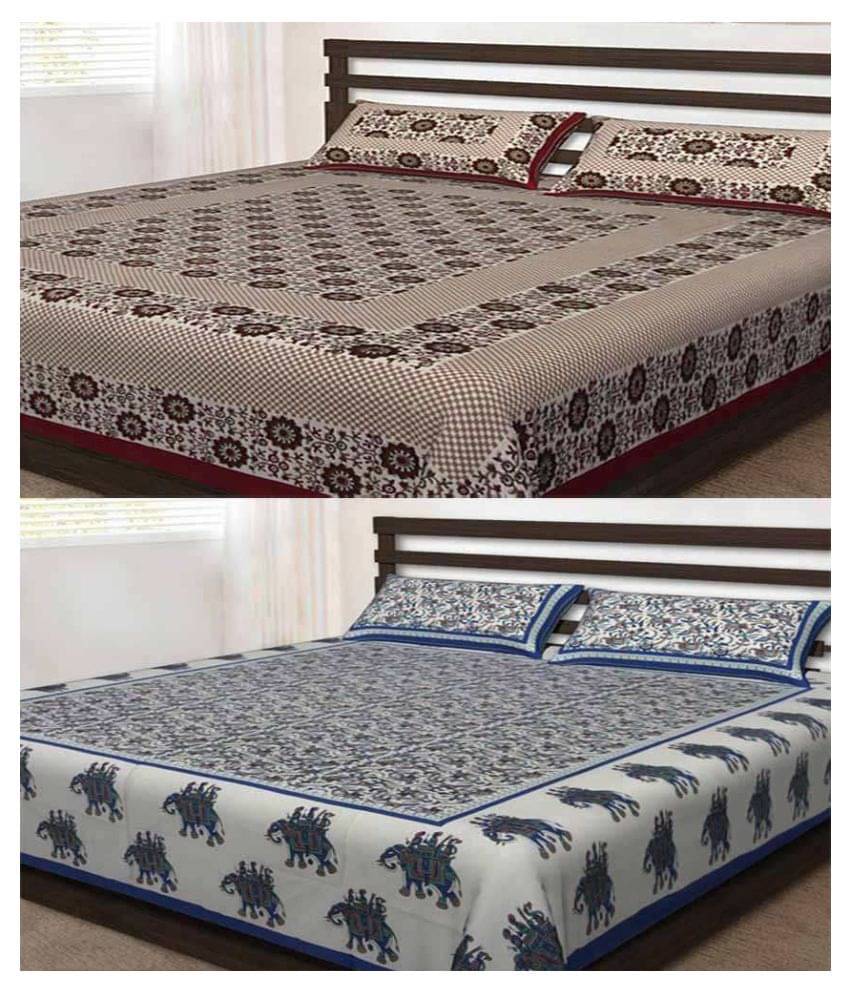     			Uniqchoice Cotton Double Bedsheet ( Assorted )