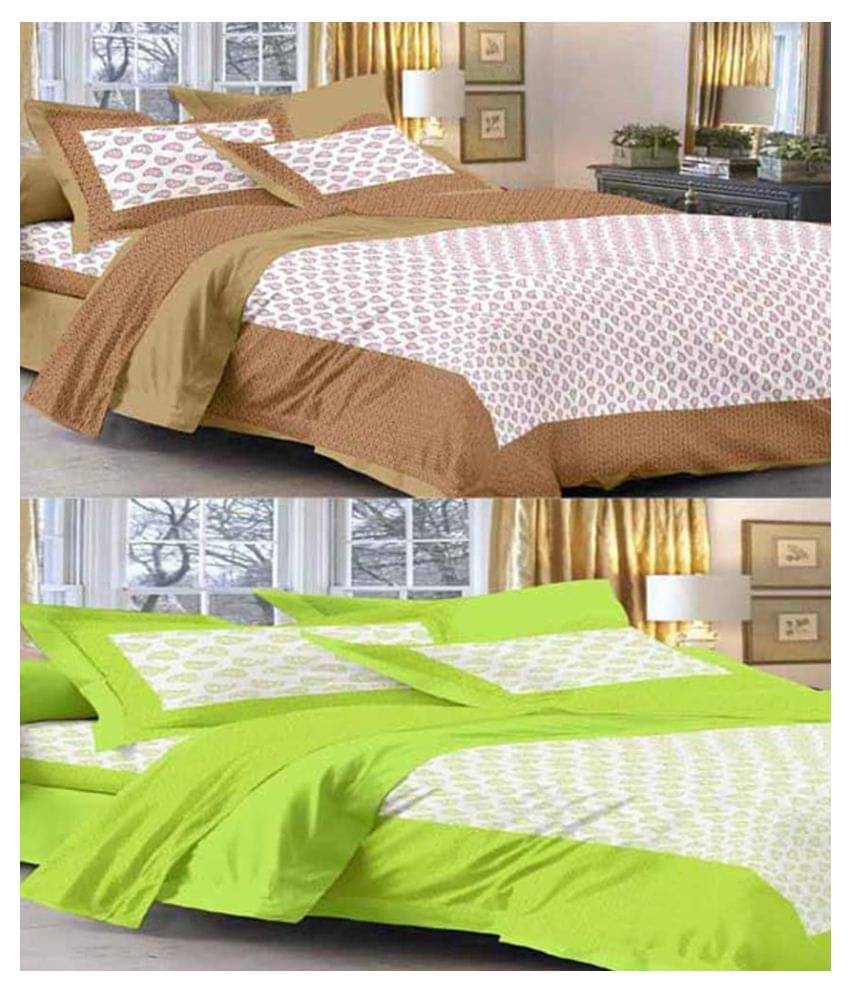 Uniqchoice Cotton 2 Double Bedsheets with 4 Pillow Covers ( 240 cm x 215 cm ) Uniqchoice Cotton 2 Double Bedsheets with 4 Pillow Covers ( 240 cm x 215 cm )