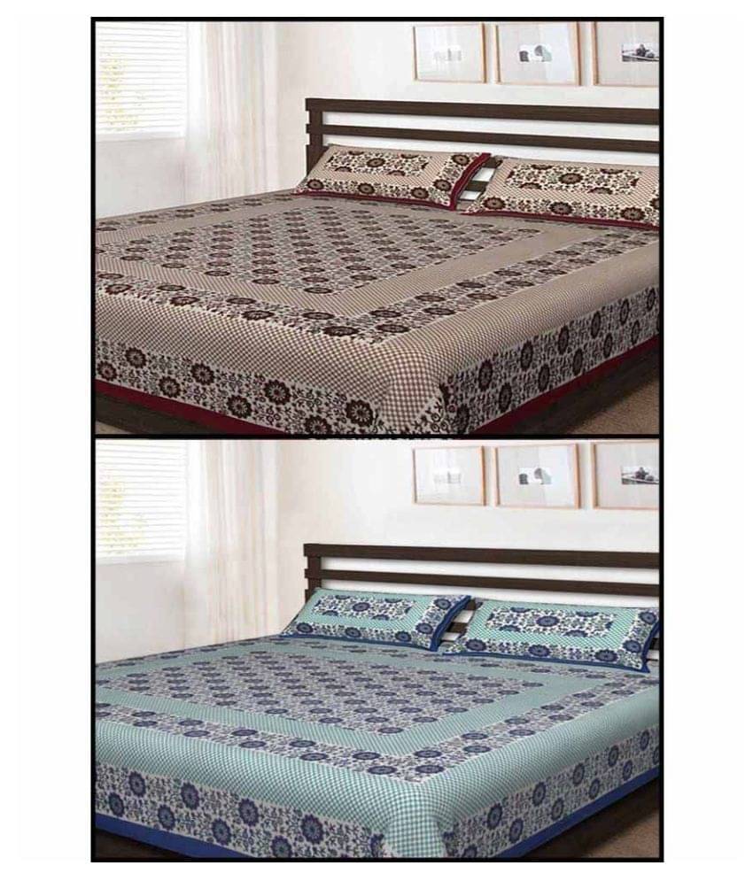     			Uniqchoice Cotton Double Bedsheet ( Assorted )