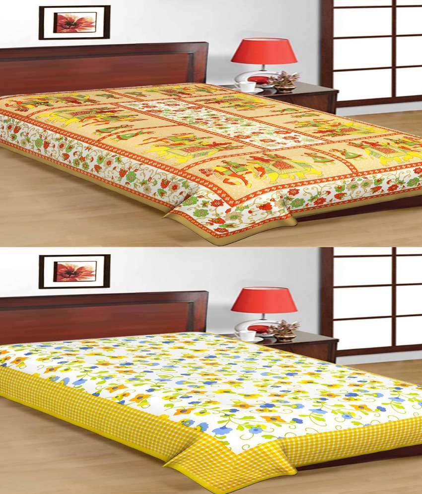     			Uniqchoice Cotton Single Bedsheet ( Assorted )