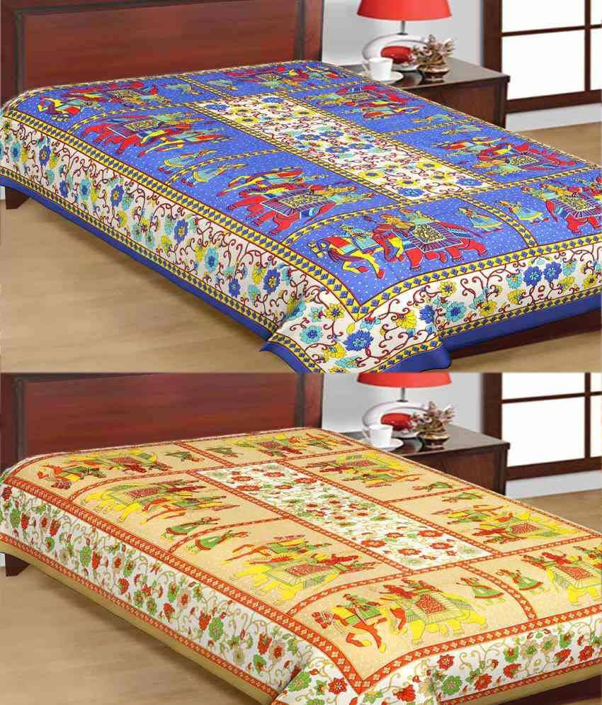 Uniqchoice Cotton 2 Single Bedsheets ( 225 cm x 150 cm ) Uniqchoice Cotton 2 Single Bedsheets ( 225 cm x 150 cm )