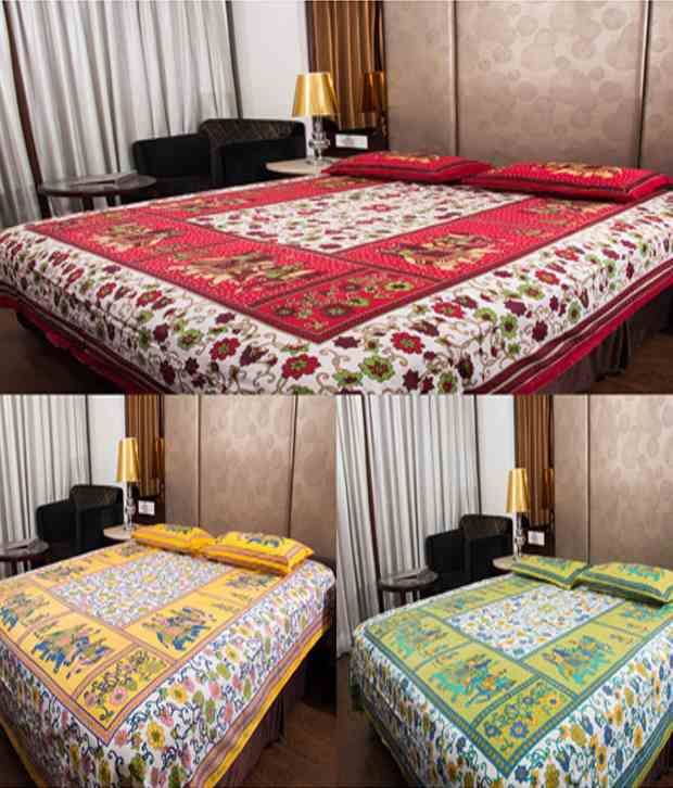     			Uniqchoice Cotton Double Bedsheet ( Assorted )