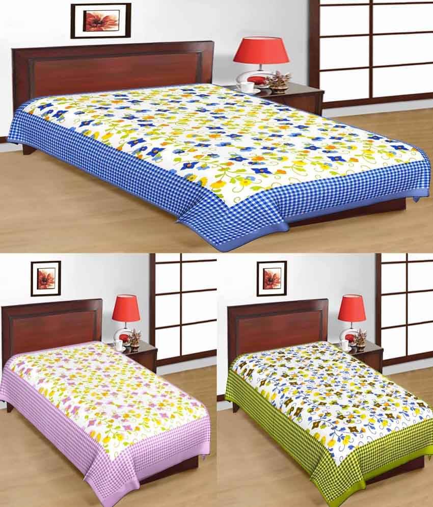     			Uniqchoice Cotton Single Bedsheet ( Assorted )