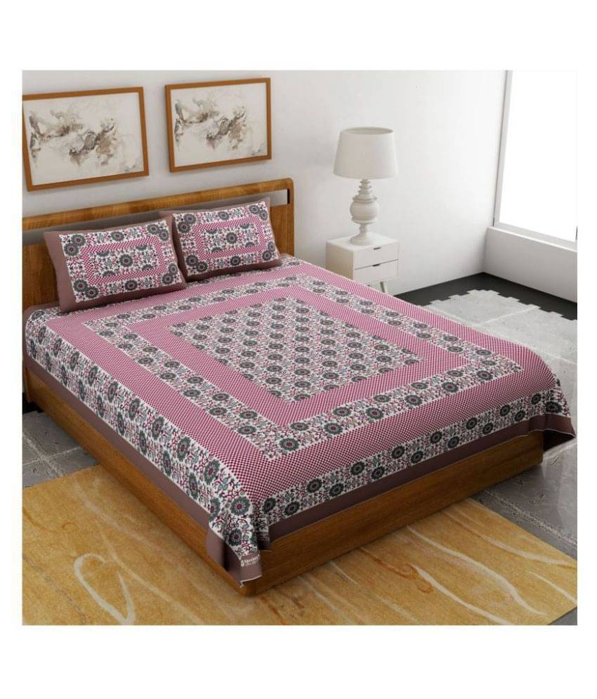     			Uniqchoice Cotton Double Bedsheet ( Beige )