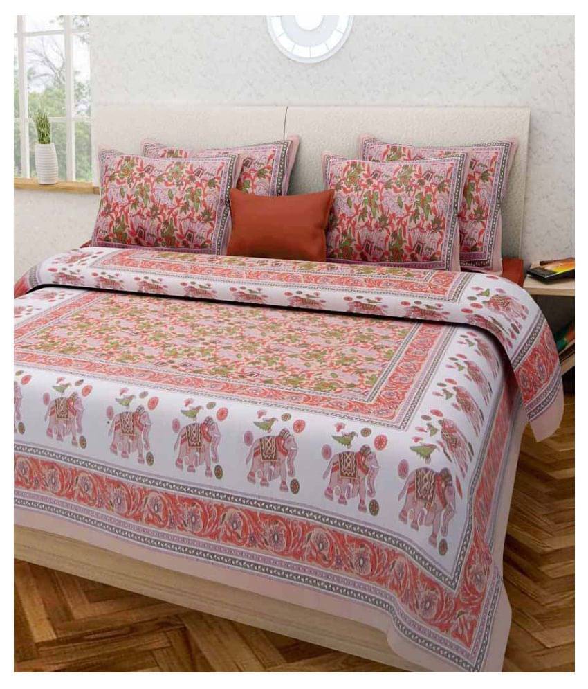 Uniqchoice Cotton Double Bedsheet with 2 Pillow Covers ( 240 cm x 215 cm ) Uniqchoice Cotton Double Bedsheet with 2 Pillow Covers ( 240 cm x 215 cm )