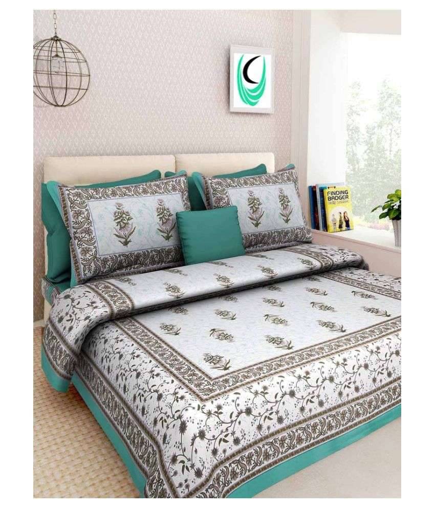     			Uniqchoice Cotton Double Bedsheet ( Gray )