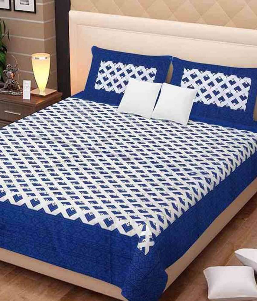     			Uniqchoice Cotton Double Bedsheet ( White )