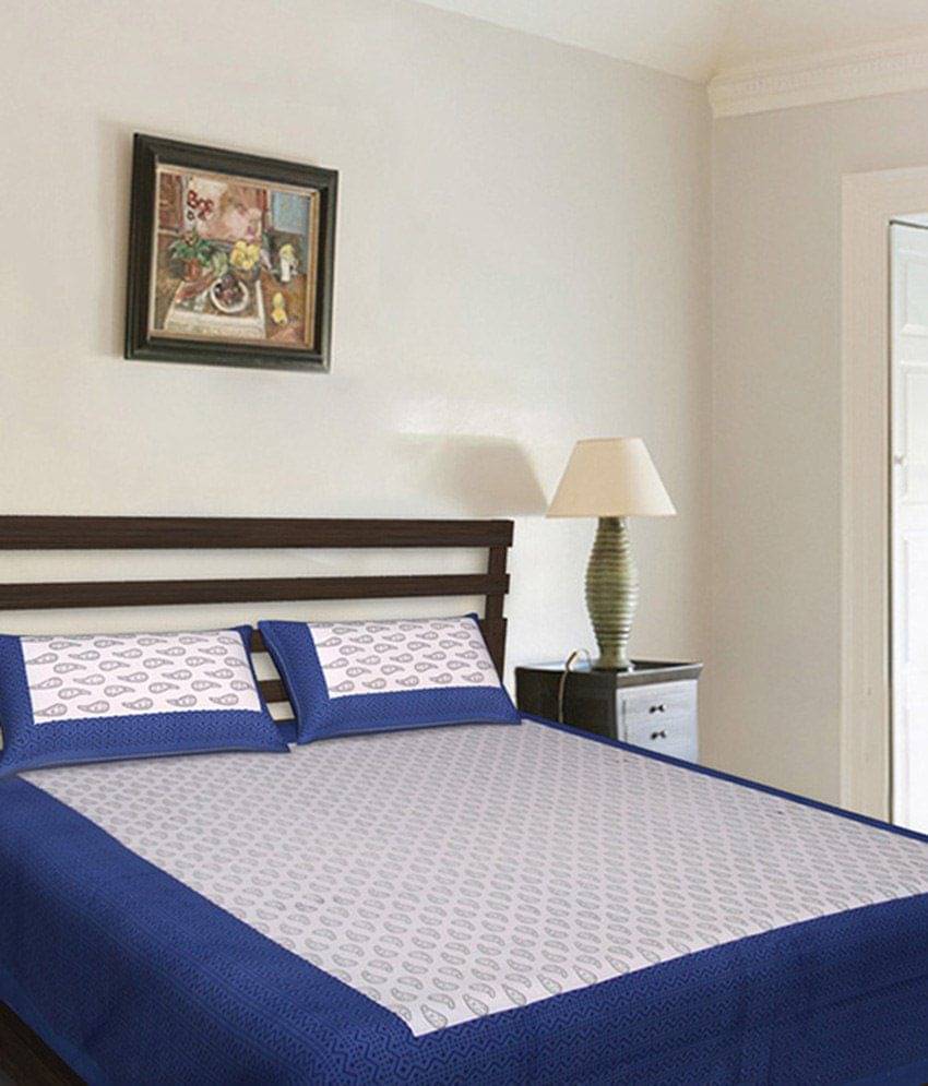     			Uniqchoice Cotton Double Bedsheet with 2 Pillow Covers ( 240 cm x 215 cm )