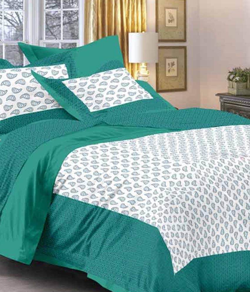     			Uniqchoice Cotton Double Bedsheet with 2 Pillow Covers ( 240 cm x 215 cm )