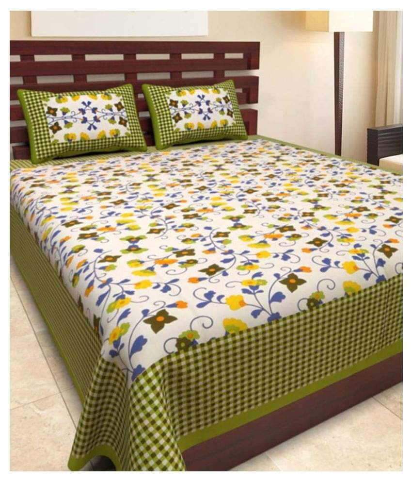     			Uniqchoice Cotton Double Bedsheet ( White )