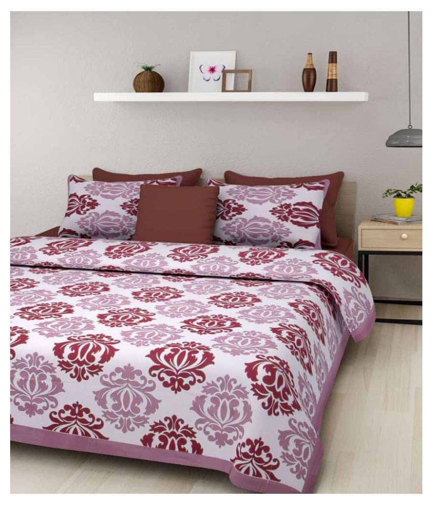 Uniqchoice Cotton Double Bedsheet with 2 Pillow Covers ( 240 cm x 215 cm ) Uniqchoice Cotton Double Bedsheet with 2 Pillow Covers ( 240 cm x 215 cm )