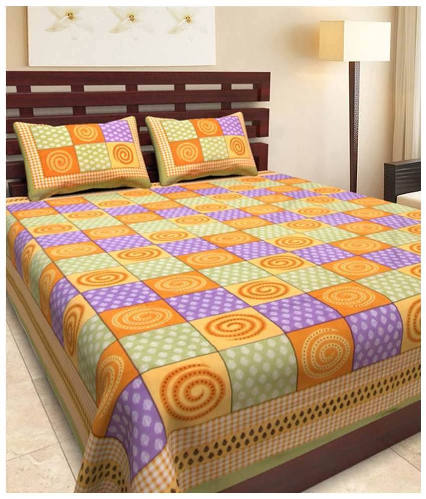     			Uniqchoice Cotton Double Bedsheet ( Assorted )