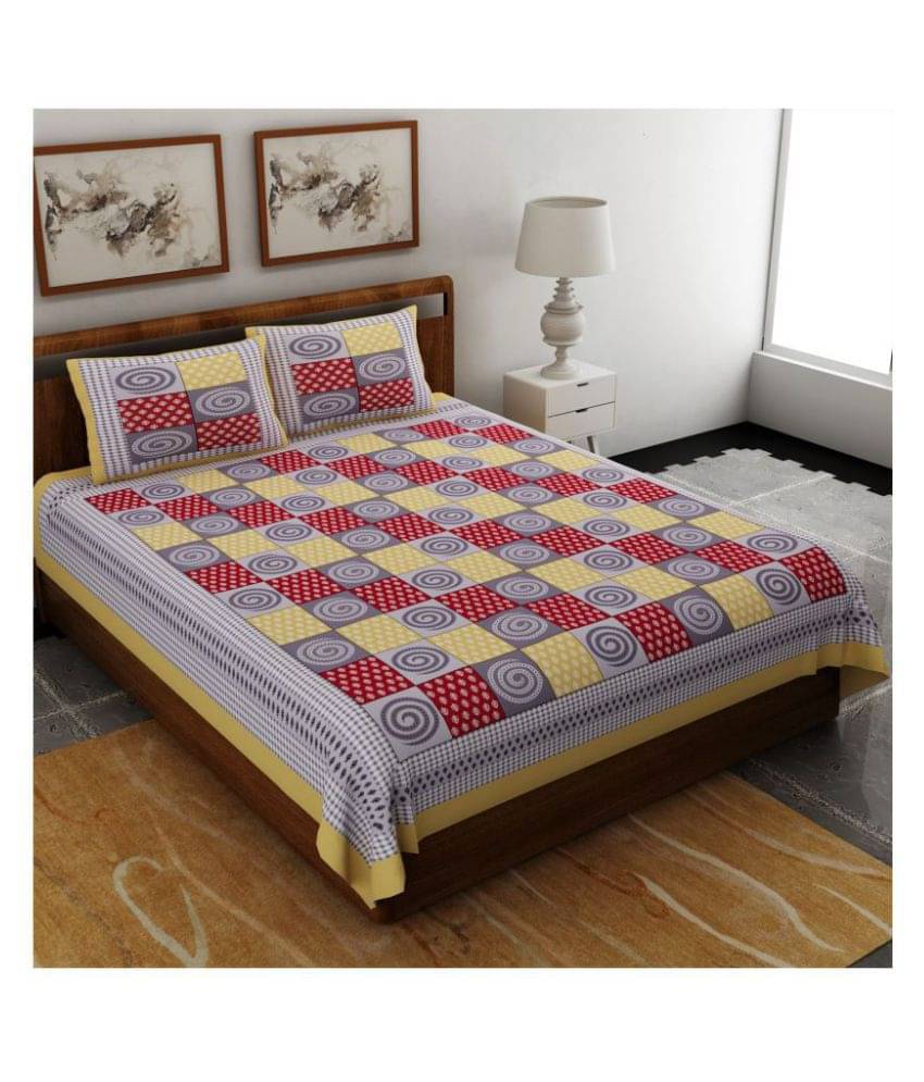     			Uniqchoice Cotton Double Bedsheet ( Beige )