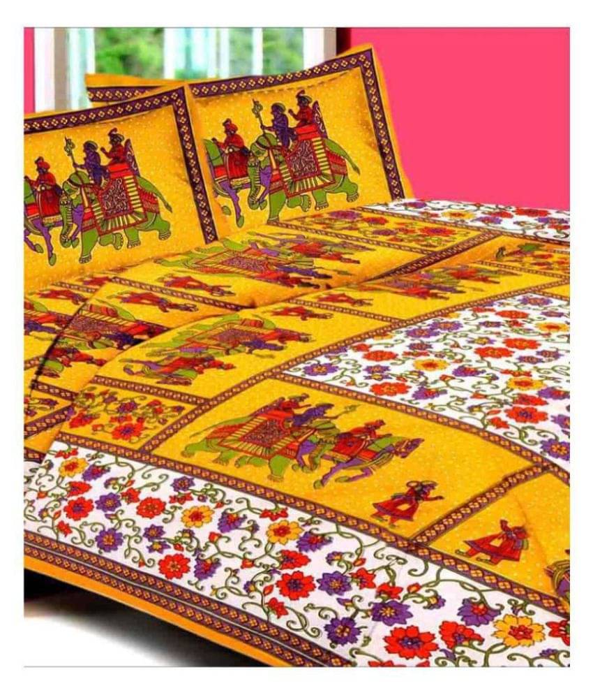     			Uniqchoice Cotton Double Bedsheet ( Assorted )