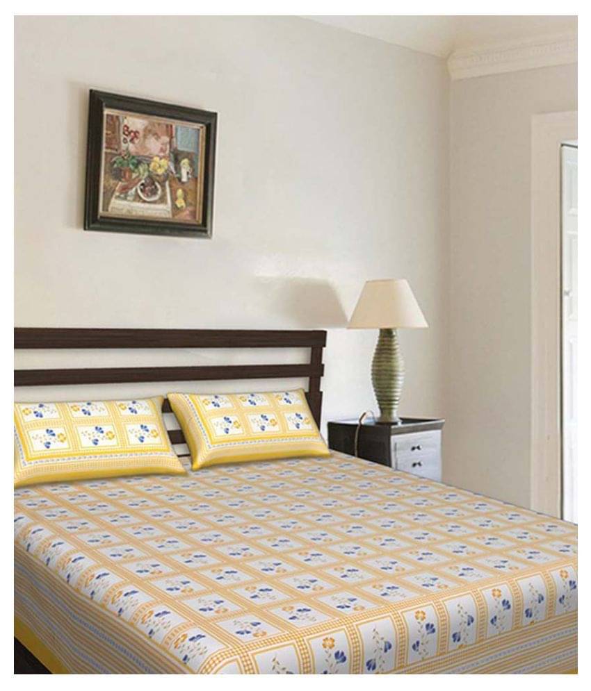 Uniqchoice Cotton Double Bedsheet with 2 Pillow Covers ( 240 cm x 215 cm ) Uniqchoice Cotton Double Bedsheet with 2 Pillow Covers ( 240 cm x 215 cm )