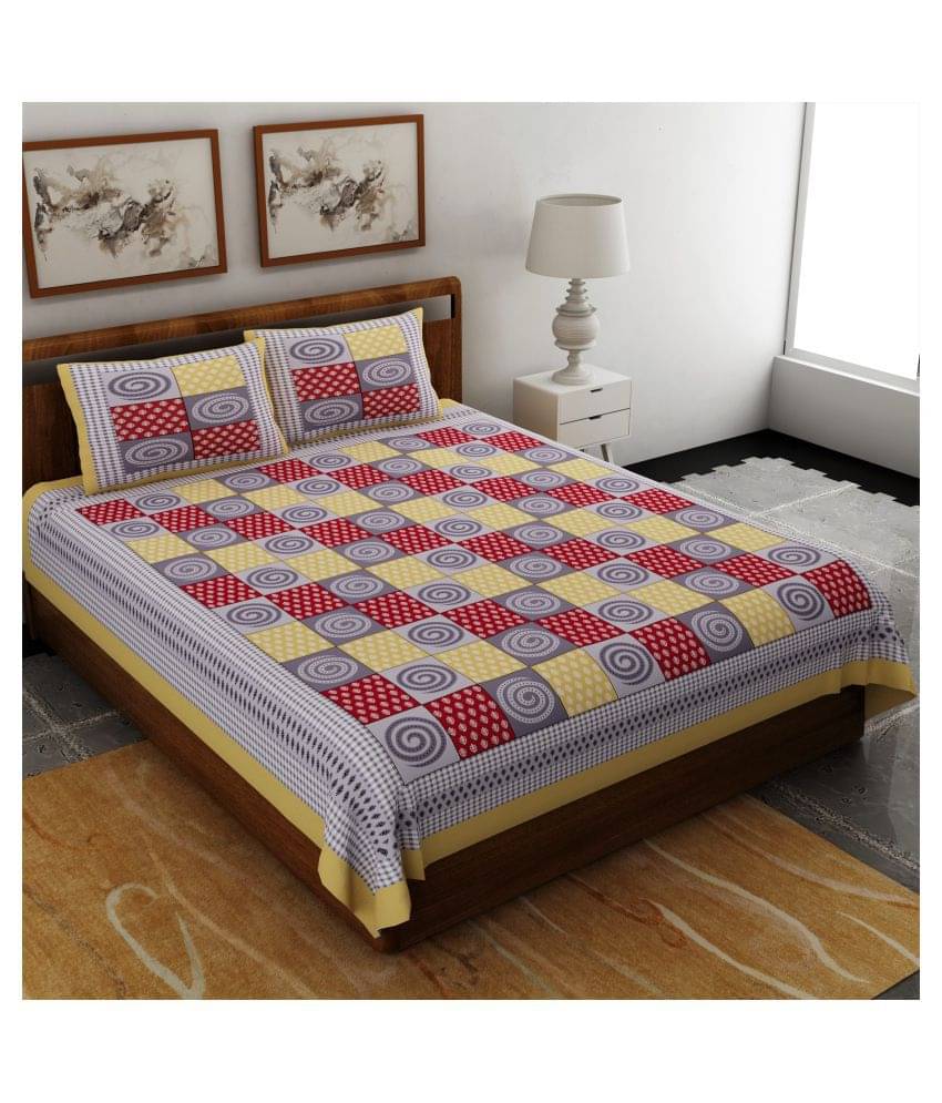     			Uniqchoice Cotton Double Bedsheet ( Beige )
