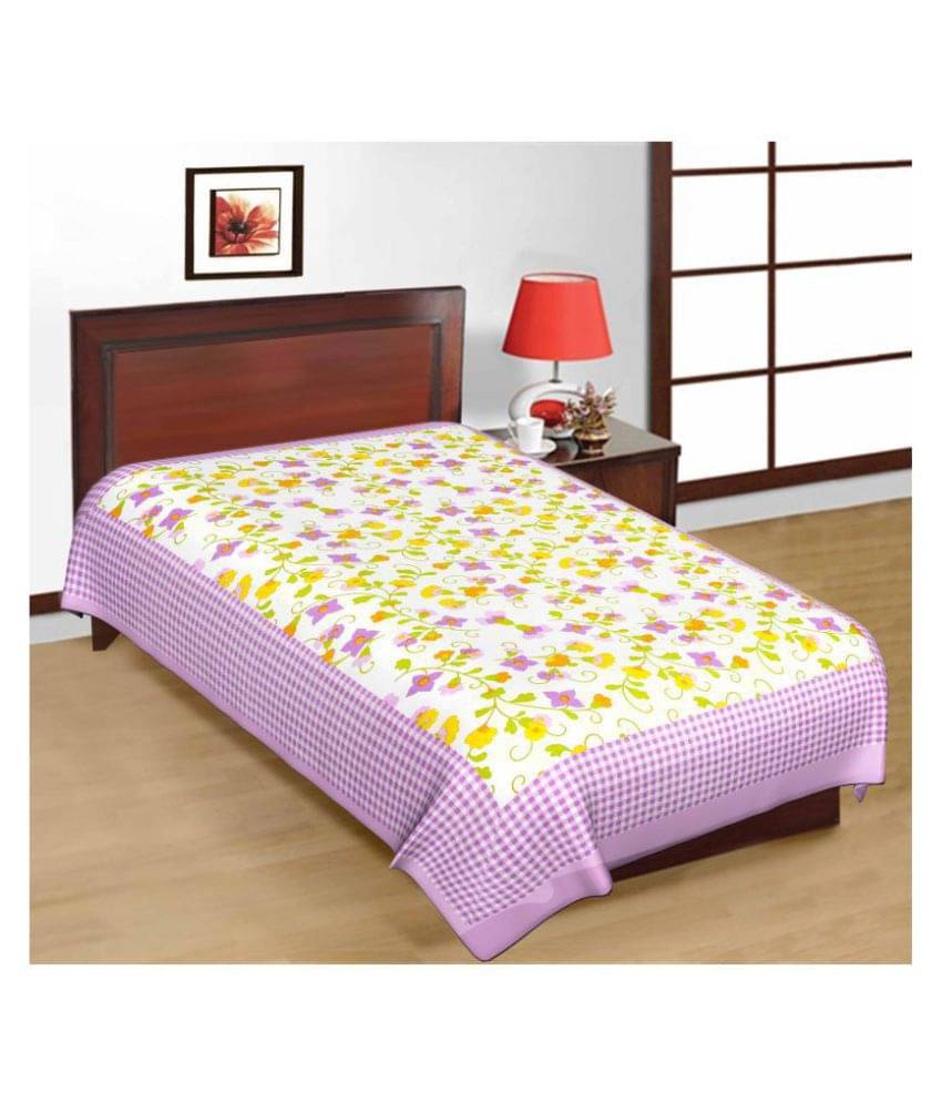     			Uniqchoice Cotton Single Bedsheet ( Purple )